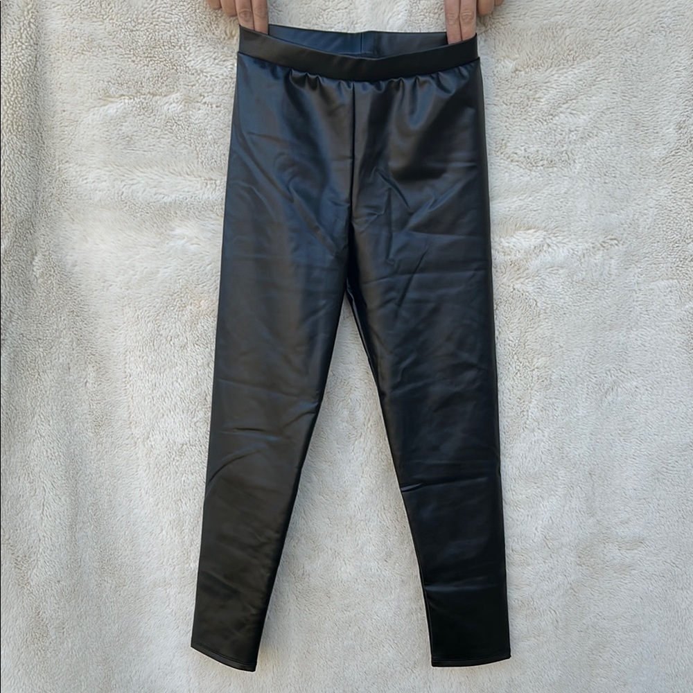 Black Faux Leather Leggings